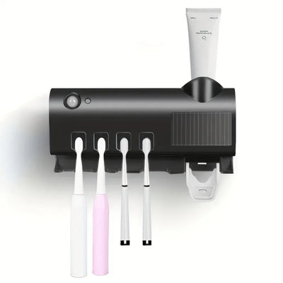 White Smart Toothbrush Holder Auto Dispenser