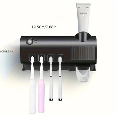 White Smart Toothbrush Holder Auto Dispenser