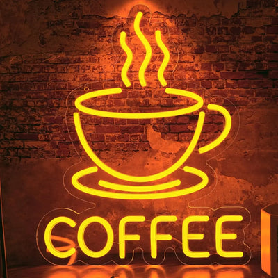 Coffee Neon Sign LED Neon Light Sign Powered