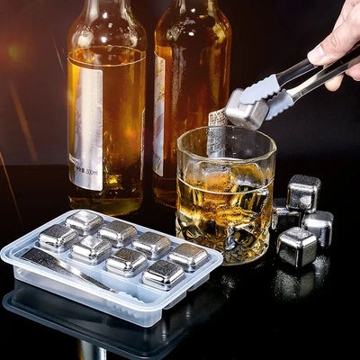 Stainless Steel Ice Cubes Set Reusable Chilling
