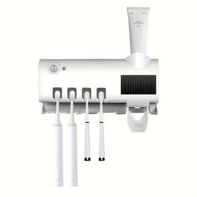 White Smart Toothbrush Holder Auto Dispenser