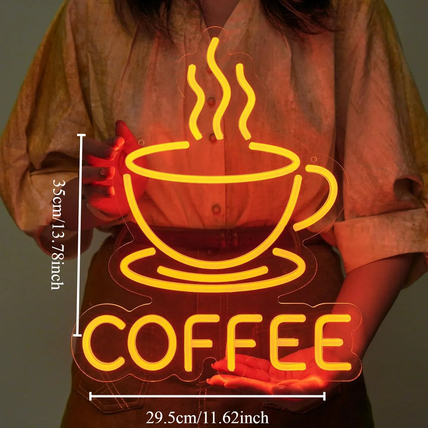 Coffee Neon Sign LED Neon Light Sign Powered