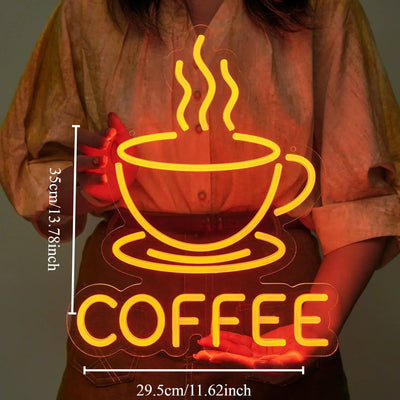 Coffee Neon Sign LED Neon Light Sign Powered