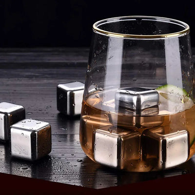 Stainless Steel Ice Cubes Set Reusable Chilling