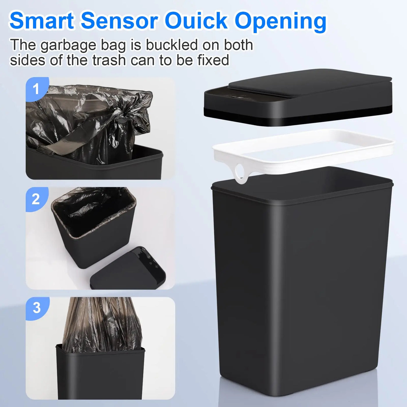 Bathroom Touchless Trash  Motion Sensor