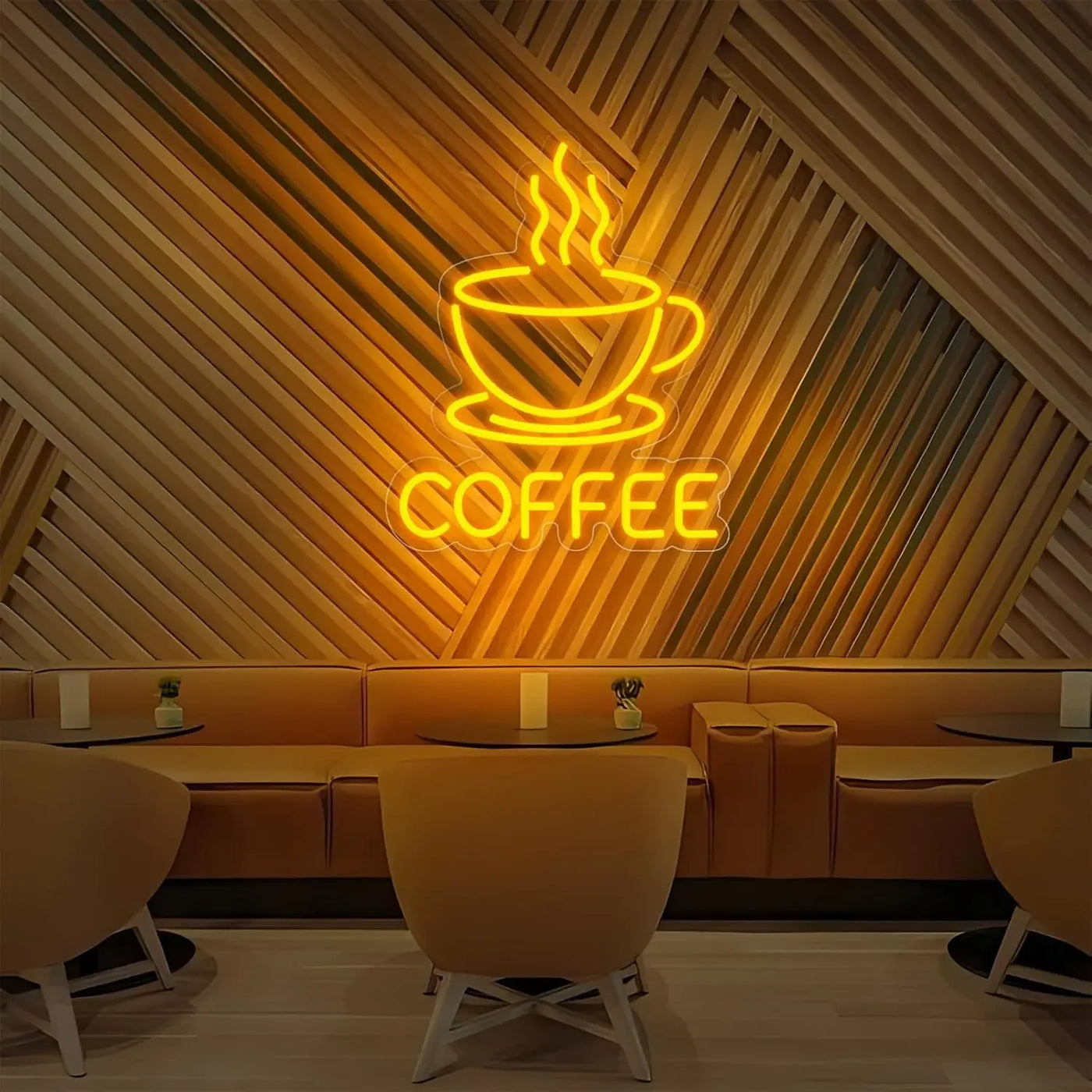 Coffee Neon Sign LED Neon Light Sign Powered