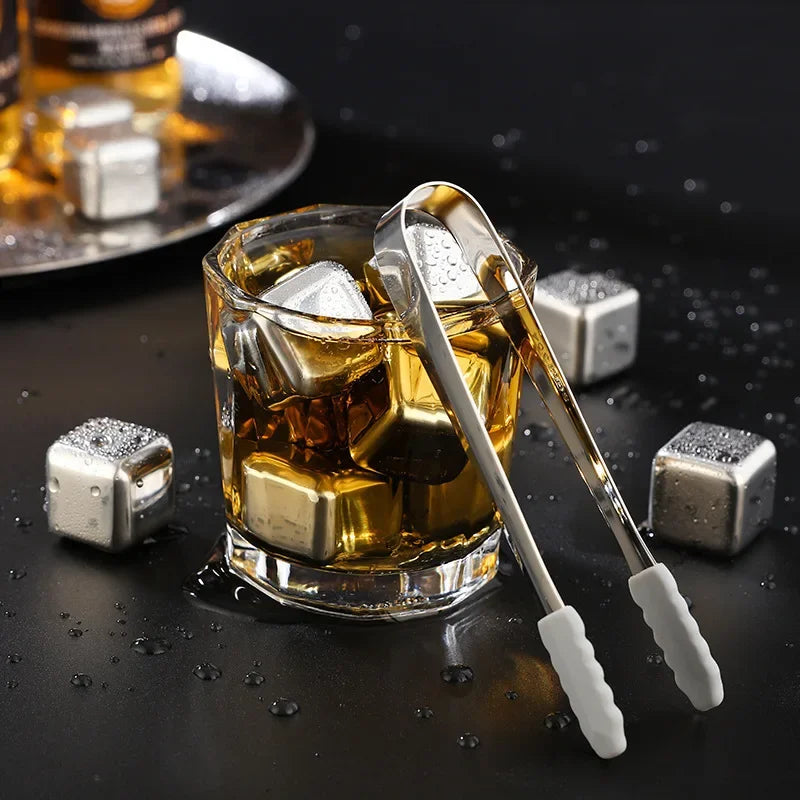 Stainless Steel Ice Cubes Set Reusable Chilling